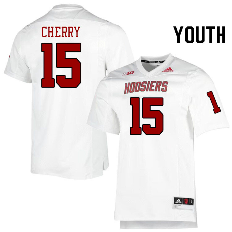 Youth #15 Tyler Cherry Indiana Hoosiers College Football Jerseys Stitched-Retro White